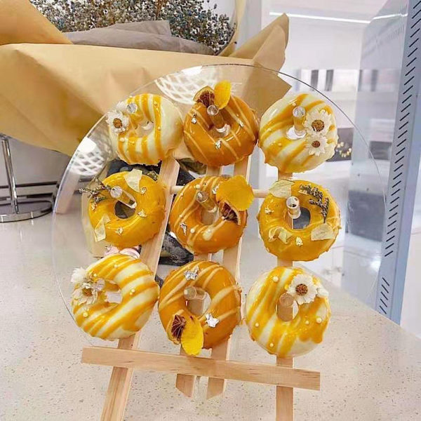 6/8/9 Huller Donut Bordhylde Bracket Board Desserter Kage Decor 9 Holes