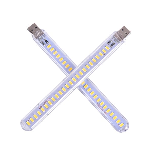 5V 12W USB LED Natlys 24 LED'er USB-læsebordlampebog warm white
