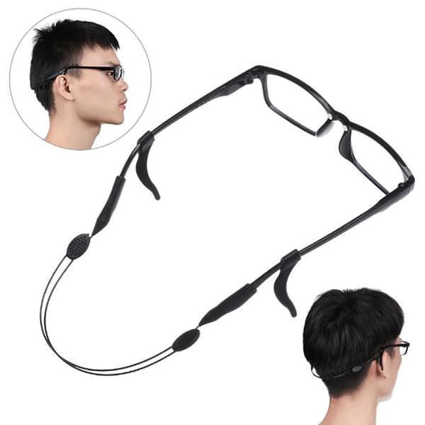1 set skalbar silikon Sportglasögon Rep String Holder Eye 2 sets One Size