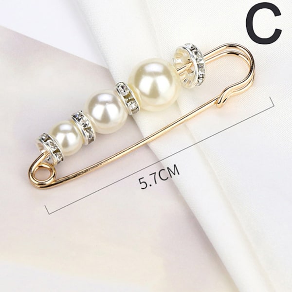 Vaatteet Rintaneulat Pearl Lapel Pin Neulemekko Rintakoru Housut Pi C