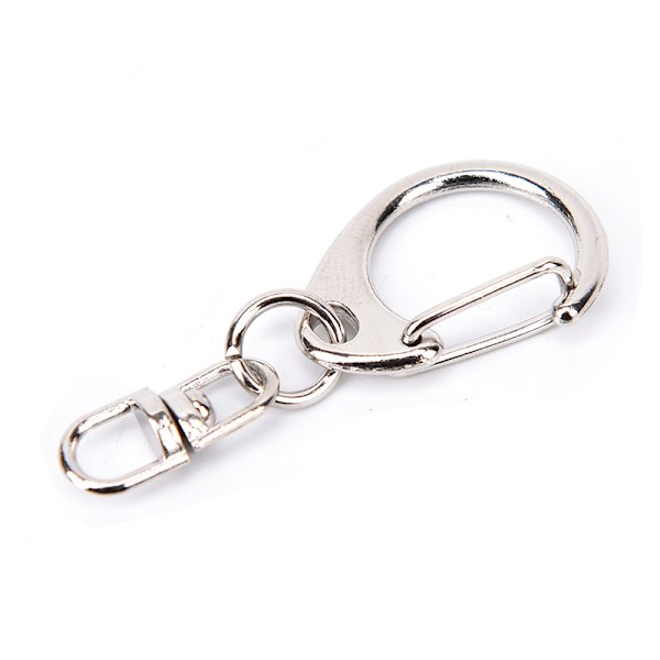 10st DIY polerat silver nyckelring Nyckelring Split Ring Kort Cha