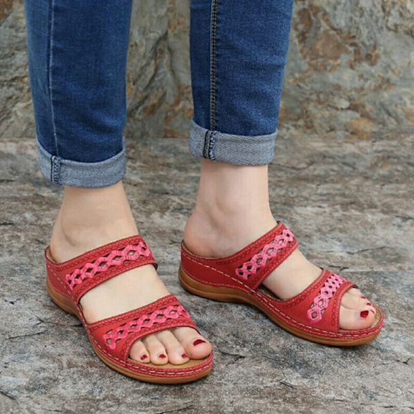 Dame Sandaler Blød Bund Kiler Sko Damer Sommer Sandaler Med Red 40