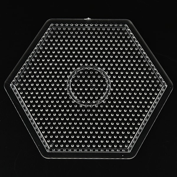 1 st fyrkantiga runda hexagonpärlor genomskinliga för 5 mm Hama B Hexagon