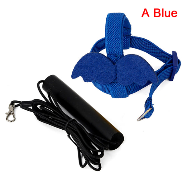 Kjæledyr papegøye Fuglesele Leash Flying Rope Straps Outdoor Traini A Blue