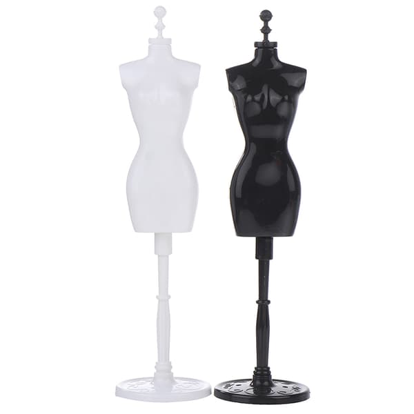 1Sæt 1:6 Dukkehus Miniature Mannequin Model Nederdel Support Hum Black