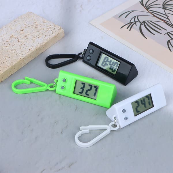 Mini elektronisk triangelklocka Unisex studentklocka watch nyckel Blue