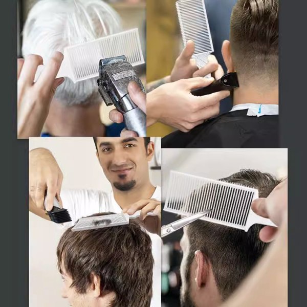 2ST Hårting Positioneringskam Professionell Barberblandning Fl 2PCS