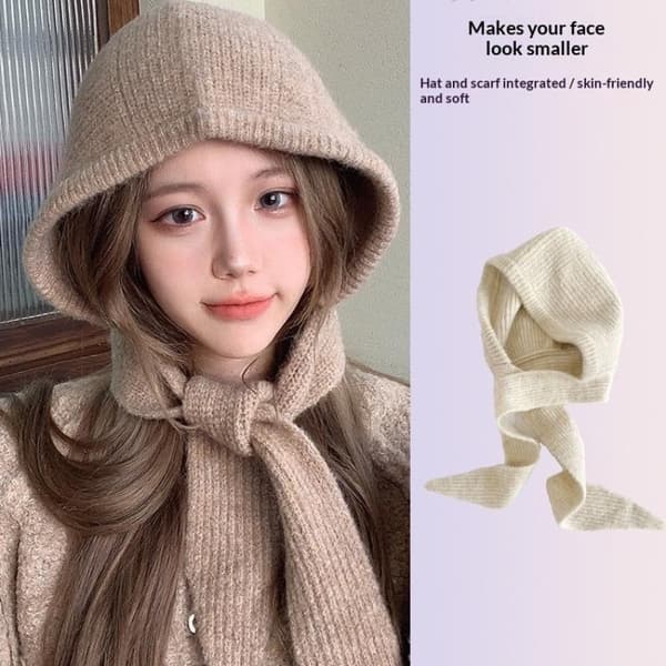 Balaclava Mössa Hatt Halsduk 2-I-1 Förtjockad Varm Retro Red