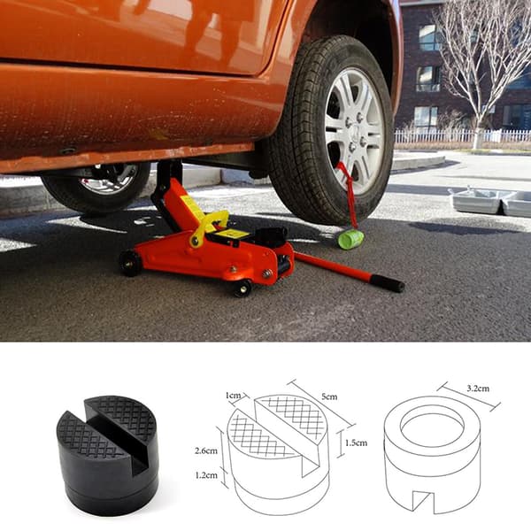 Car Gummi Jack Pad Rammebeskytter Adapter Jacking Knipsveis Black