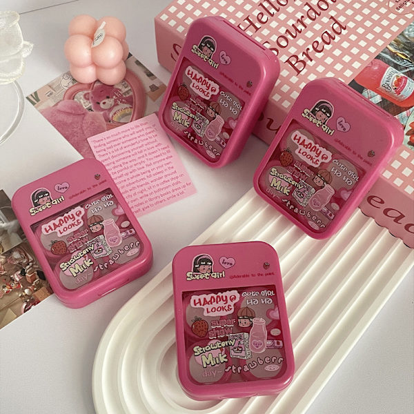 e Mini kontaktlinser etui Kit til piger Rejser Bærbar kontakt one size
