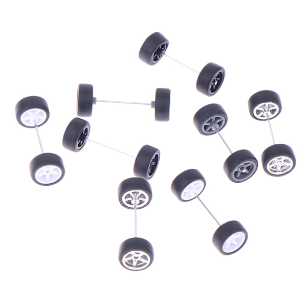 1 set DIY fordonsleksaker 1:64 bilhjul för gummidäck med whee C