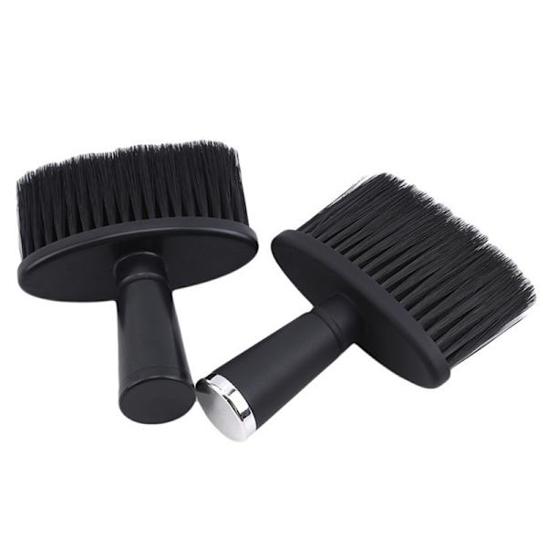 Soft Black Neck Face Duster Brushes Barber Hair Clean Hairbrush Silver