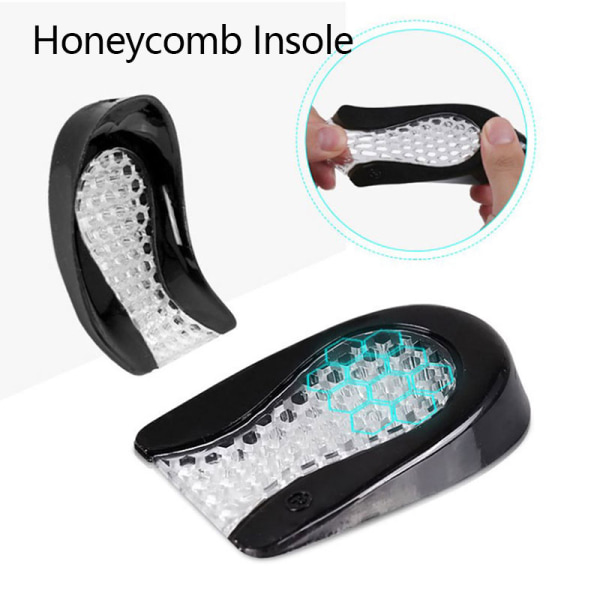 Honeycomb Silikon Gel-innleggssåler for Spur ar Heel Shoe Cushion So onesize