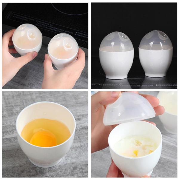 2kpl Mikroaaltomunankeittimet Mini e Steam Egg Cup Höyrytetyt työkalut F onesize