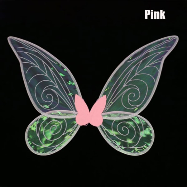 Lapset Enkeli Ihana keiju Butterfly Wings Fancy Dress Party C Pink
