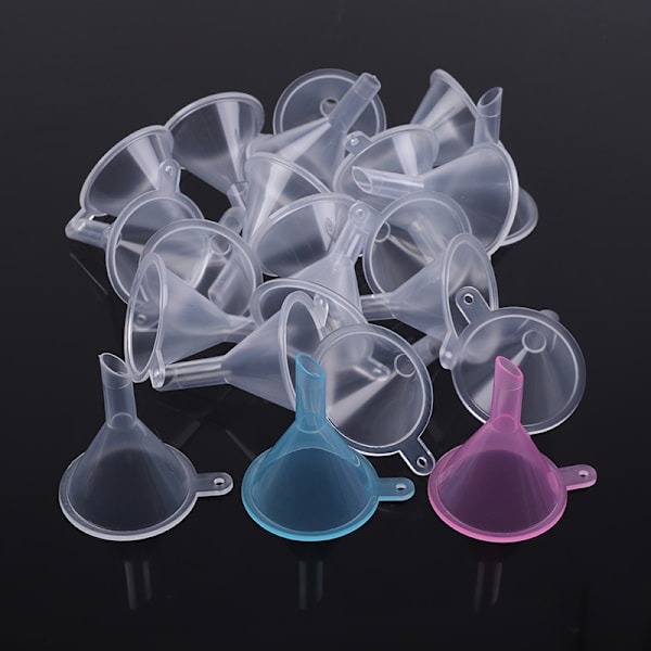 20 kpl/erä Muoviset pienet suppilot Nestetäyttö Tyhjä Pullo Pak Transparent 40 pcs