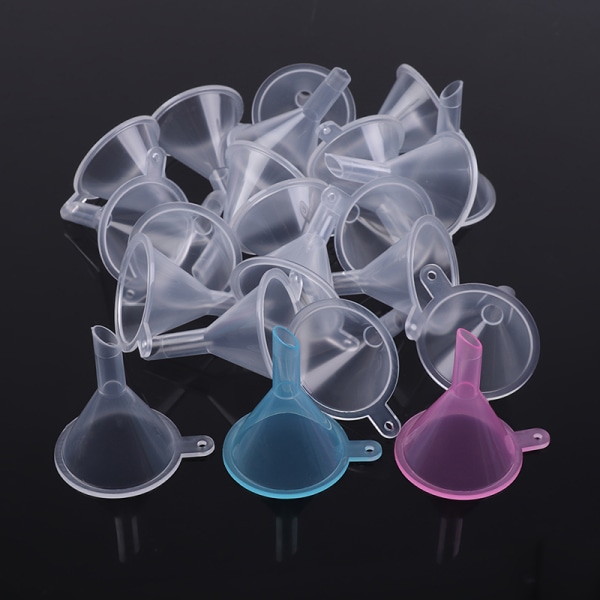 20 stk/lot Plast Småtrakter Væskefylling Tomflaske Pac Transparent 40 pcs
