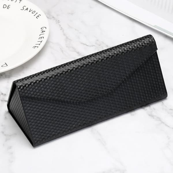 1 Styk Vandtæt Bærbar Sort Foldbar Solbrilleboks Trian Grid black
