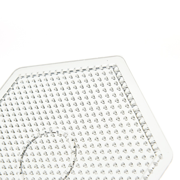 1 st fyrkantiga runda hexagonpärlor genomskinliga för 5 mm Hama B Hexagon