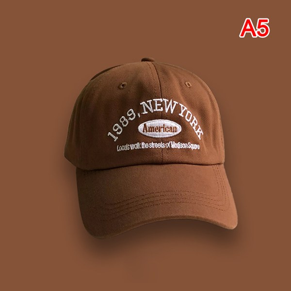 Retro mænds og kvinders baseball kasketter Street Lettered broderi Coffee