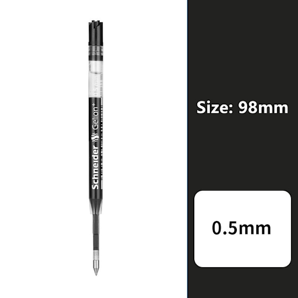 5 stk. Schneider G2 Gelion+ Gelblækpatroner Gel Pen Refill 0,5 m Black