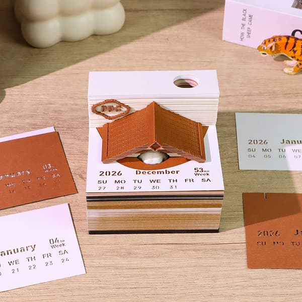 Time Piece Kalender 2026 Bordkalender 3D Afrivningskalender Pa A