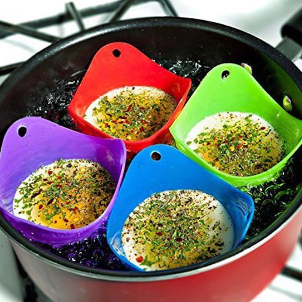 Silikon Egg Poacher Poaching Pods Pan Non Stick Egg Baking Cup 8 pcs