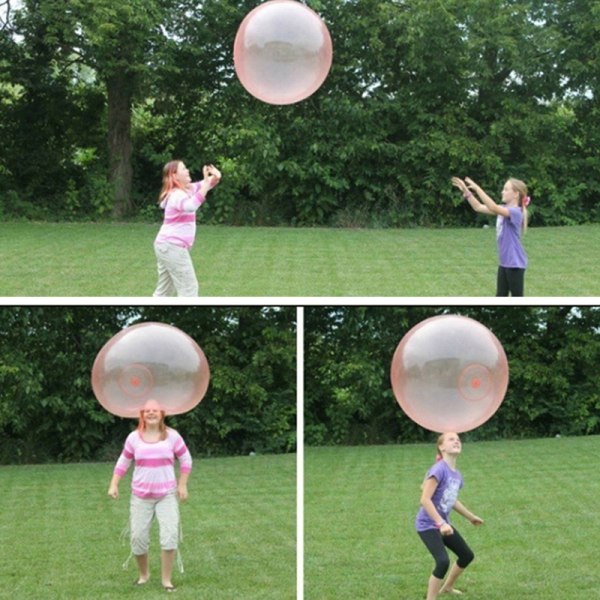 Utomhus fylld bubbelboll uppblåsbar leksak Pink 5.5cm