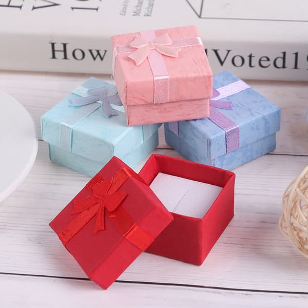 10st/ set Smycken Organizer Presentförpackning Halsband Örhängen Ring Pap Pink