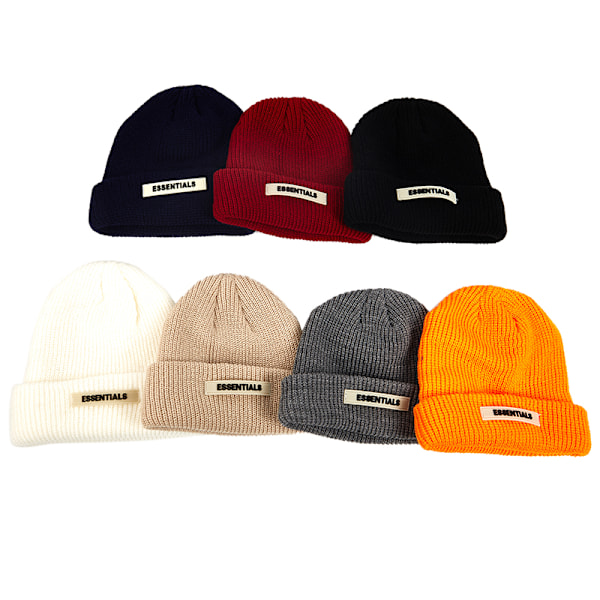 Strikkede Huer Kvinder Sort Beanie Tyk Hue Vinter Huer Beanies White