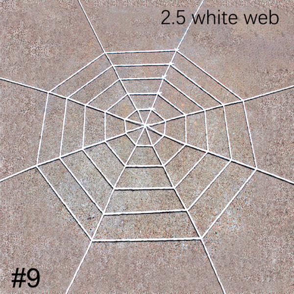 30/60/75/90/125 cm svart edderkoppnett for Halloween hjemsøkt A9(2.5 white web)