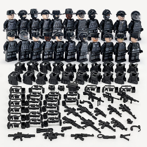 Militærserie samlede skurk 22 minifigurer black