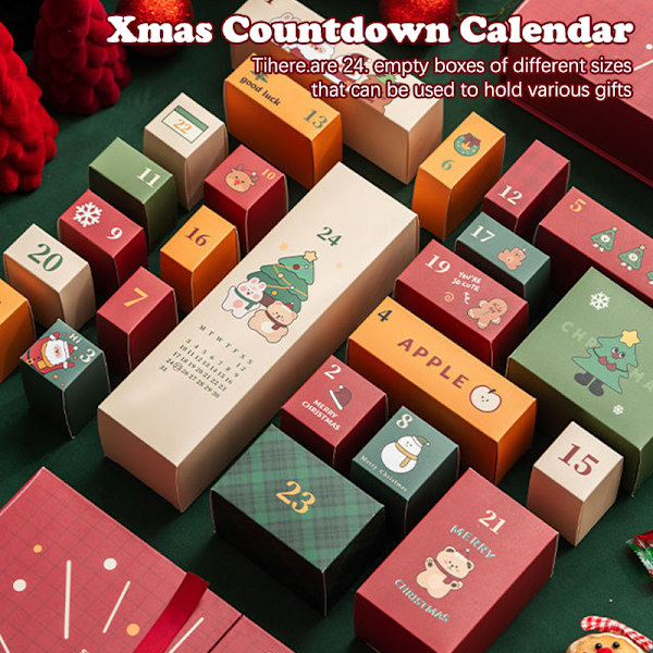 DIY Julekalender Jule Nedtællingskalendere C