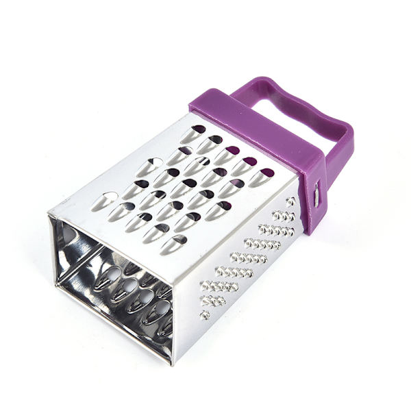 4-sidigt blad ost Grönsaker rivjärn Gurka Slicer ter Box Purple 1 pc