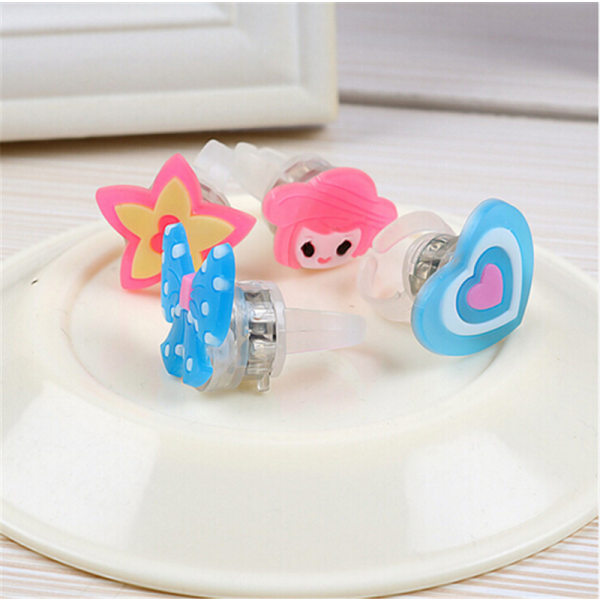 10 stk/lott e Kids Child LED Light Up Blinkende fingerringer lyser 20 pcs