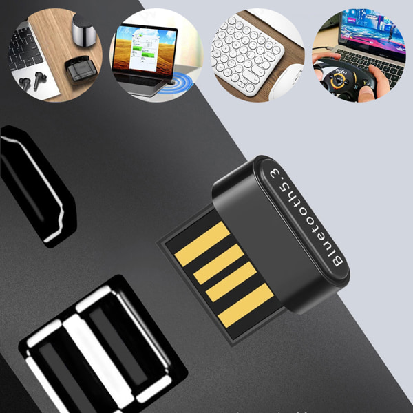 Bluetooth 5.3 Trådløs USB Adapter BT o Mottaker Sender PC USB Adapter