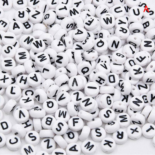 100 stk. Childhood Education Letter Ciffer Akryl Alfabet Perler E
