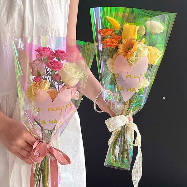 30 st Kärlekshjärta Iriserande Enkla Rosärmar DIY Transparent color S