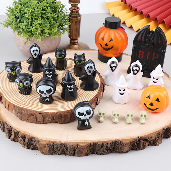 1Setti 1:12 Nukkekodin miniatyyri Halloween-sisustus Ghost Tombstone P