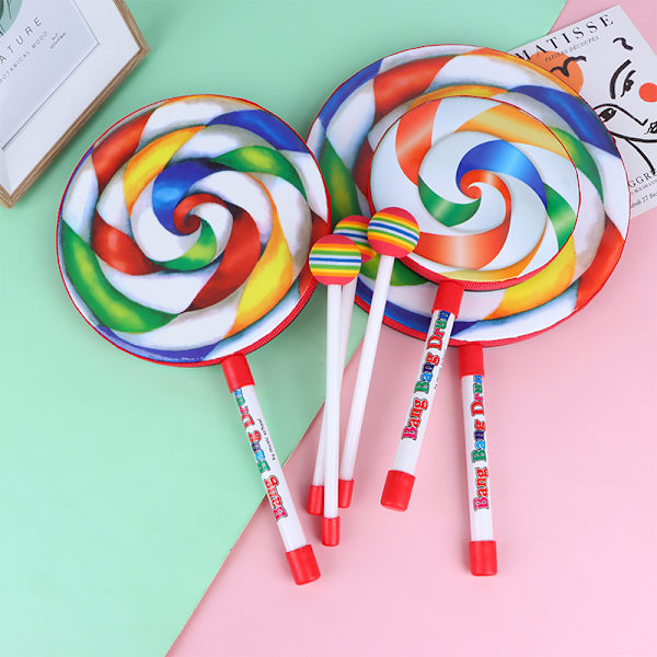 Lollipop Handtrumma Slagverksinstrument Spädbarnsmusikleksaker T A3