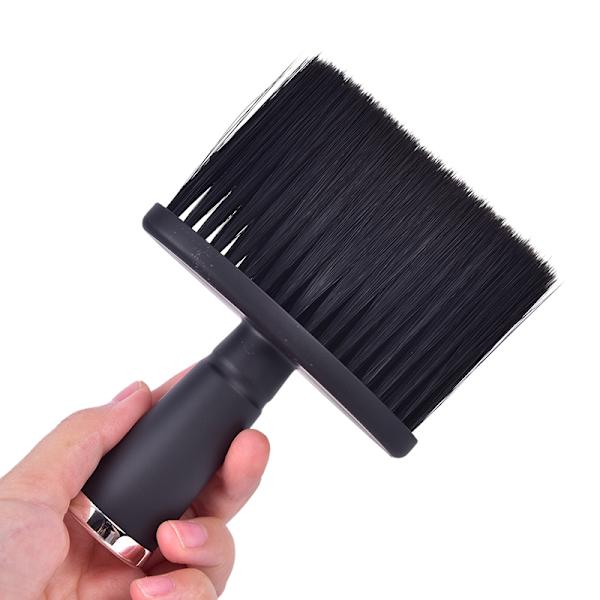 Soft Black Neck Face Duster Brushes Barber Hair Clean Hairbrush Silver