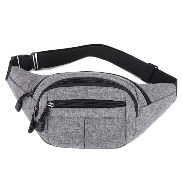 Herr Midjepaket Nylon Sport Fanny Väskor Pojke Drop Leg Väskor Hip Bum Gray