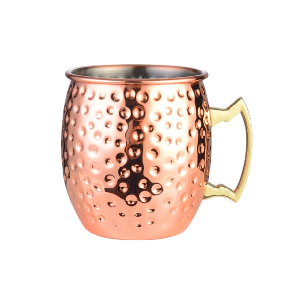 530ml Moscow Mule Kobberkrus Metallkrus kopp Skinke i rustfritt stål A1