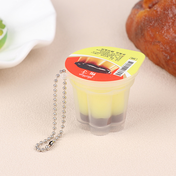 Novelty Pudding Pendant Play Reducer Pressure Nøglering Stress R A
