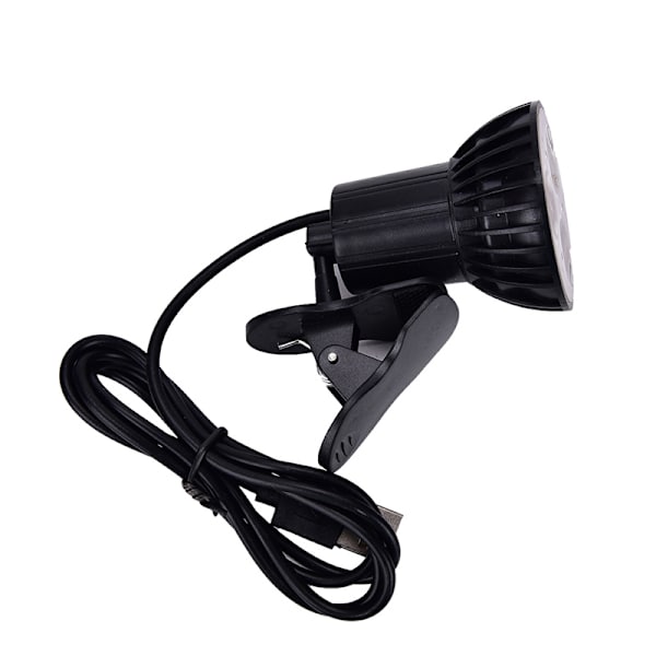 Fleksibel Super Bright 3 LED Clip On Spot USB Light Lampe For Lap black