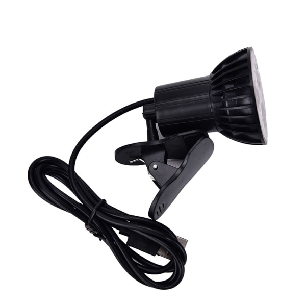 Flexibel Super Bright 3 LED Clip On Spot USB Light Lamp for Lap black
