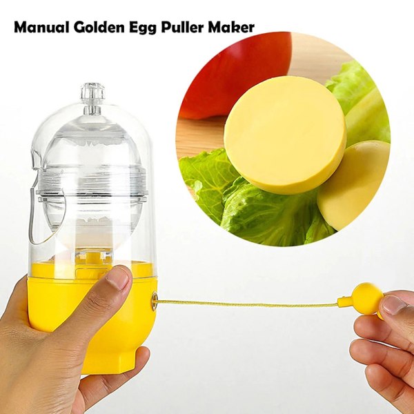 Egg Scrambler Shaker Vispilä Käsimuna Maker Munien Keltuainen Valkoinen mikseri one size