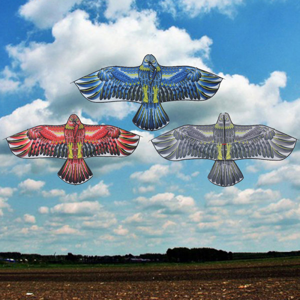 Børn 1,2 m flad ørn drage 100 m dragelinje Børn Flyvende fugl K 1(1.1M kite)