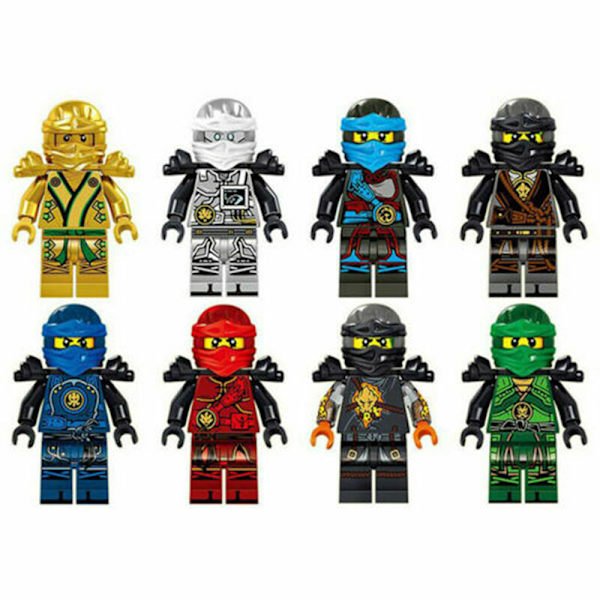 8Stk go Motorcykel Set Minifigurer Minifigurer Block Leksaker 8 PCS