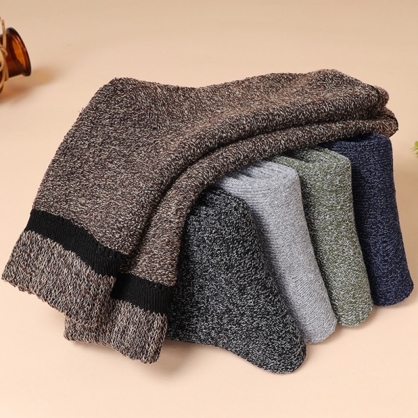 Vintervarma herrstrumpor Tjocka Andas Casual Business Sock Coffee